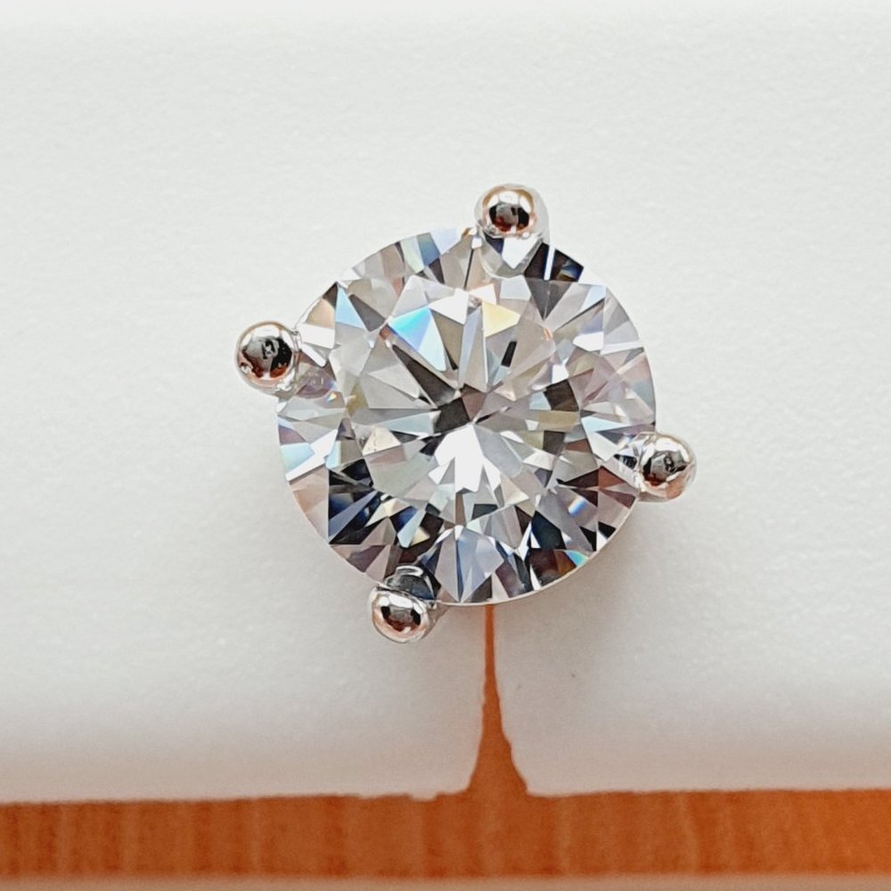 "6MM S925 Sterling Silver CZ Stud Earrings for Women/Girl, US19251015 - Picture 11 of 13